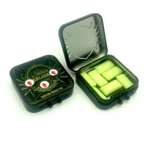 China Micro Suqare Child Resistant Tin Box wih Button 1.97×1.97 Inches Companies and Factories | CR