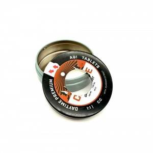 China Round Airtight Child Proof Tin Can Diameter 3 Inches Companies and Factories | CR