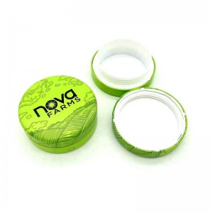 Round Child Proof Tin Tube: Round Child Proof Tins are made up of screw-top “push & turn” and lid-bottom “Lift & turn”. Most famous brands use screw-top tins like Camino. Lid-bottom round tins belong to the newest child proof lock. 