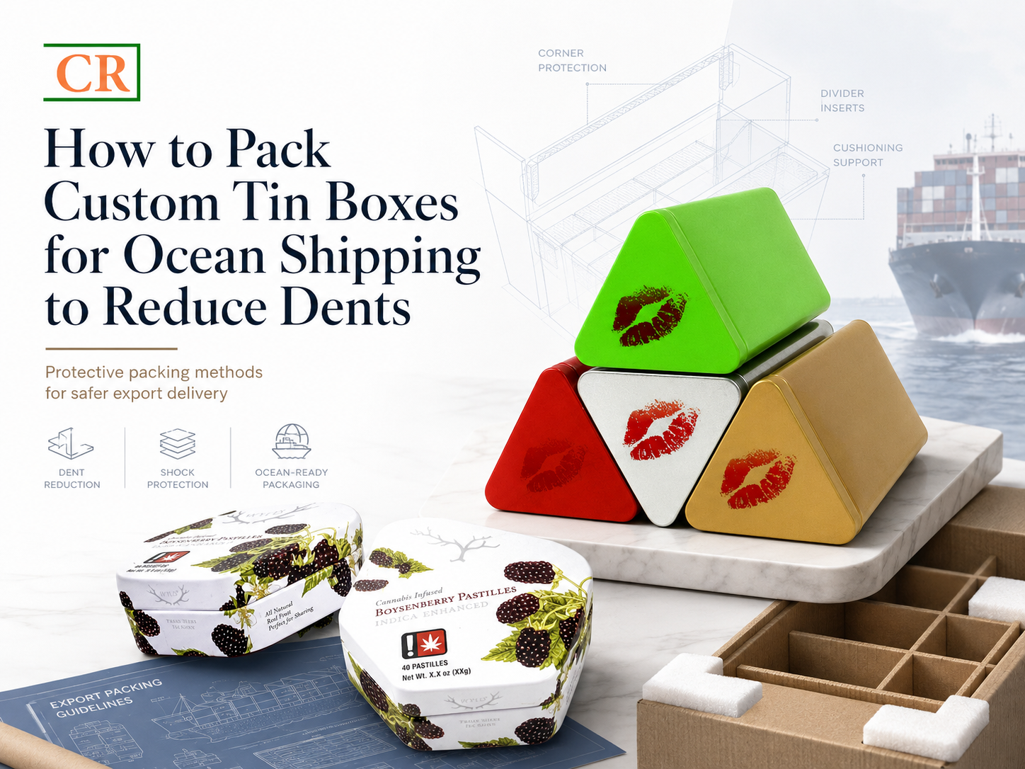 How to Pack Custom Tin Boxes for Ocean Shipping to Reduce Dents
