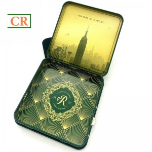 Square Child Resistant Tin Box 4.14×4.14 Inches