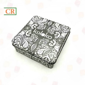 Square Tin Box 4.92×4.92 Inches