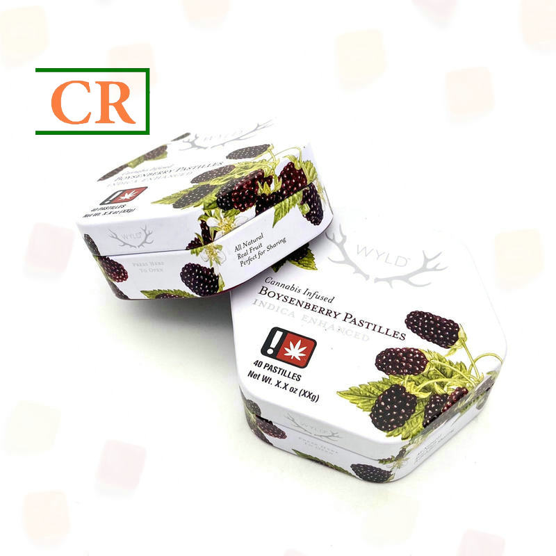 Hexagon Child Resistant Tin Box