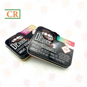 Factory Free sample Child-Resistant Pre-Roll Tins - Small Rectangle Child Proof Tin Box – CR