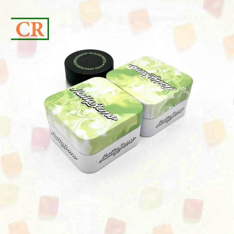square tin cube for concentrate glass jar (5)