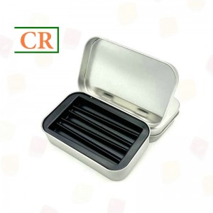 Stock Hinged Child Resistant Tin Box